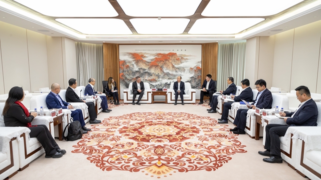 莫鼎革與安哥拉駐華大使內(nèi)圖、Sonangol代表團舉行會談